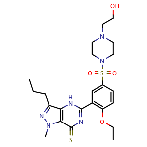 Chemical structure of Hydroxythiohomosildenafil , CAS 479073-82-0, AChemBlock AD264595