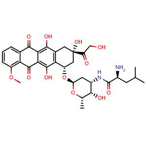 Chemical structure of Leurubicin , CAS 70774-25-3, AChemBlock AD264599