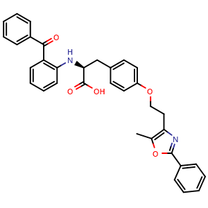 Chemical structure of Farglitazar , CAS 196808-45-4, AChemBlock AD264681