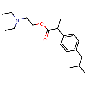 Chemical structure of Ibuprofen diethylaminoethyl ester , CAS 64622-41-9, AChemBlock AD264691
