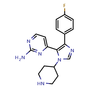 Chemical structure of SB220025 , CAS 165806-53-1, AChemBlock AD264744