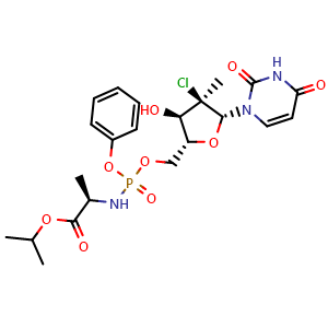 Chemical structure of Uprifosbuvir , CAS 1496551-77-9, AChemBlock AD264766