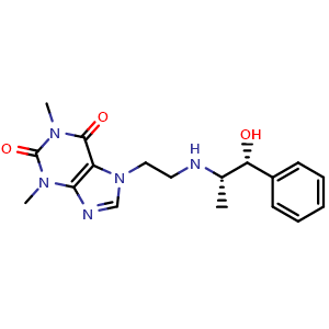 Chemical structure of Cafedrine , CAS 58166-83-9, AChemBlock AD264804