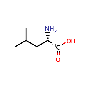 Chemical structure of L-Leucine-1-13C , CAS 74292-94-7, AChemBlock AD264852