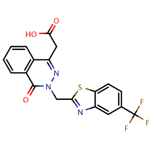 Chemical structure of Zopolrestat , CAS 110703-94-1, AChemBlock AD264893
