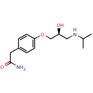 Chemical structure of (S)-(-)-Atenolol , CAS 93379-54-5, AChemBlock AD264902