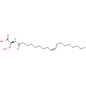 Chemical structure of N-Oleoyl-L-Serine , CAS 107743-37-3, AChemBlock AD264914