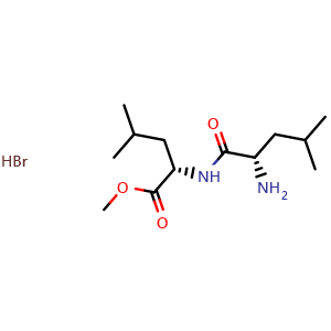 Chemical structure of H-Leu-Leu-OMe HBr , CAS 16689-14-8, AChemBlock AD264936
