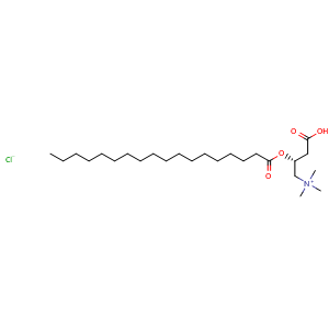 Chemical structure of Stearoyl-L-carnitine chloride , CAS 32350-57-5, AChemBlock AD264965