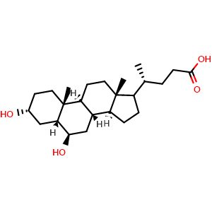 Chemical structure of Murideoxycholic Acid , CAS 668-49-5, AChemBlock AD264974