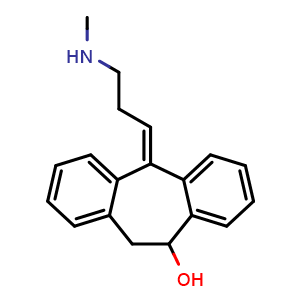 Chemical structure of (E)-10-Hydroxynortriptyline , CAS 47132-16-1, AChemBlock AD264978