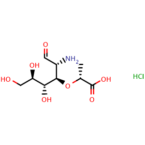 Chemical structure of Muramic acid HCl , CAS 55226-93-2, AChemBlock AD264979