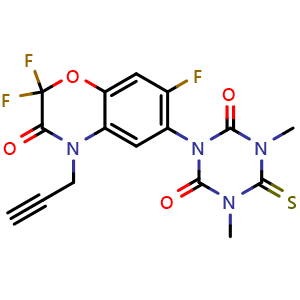 Chemical structure of Trifludimoxazin , CAS 1258836-72-4, AChemBlock AD264992