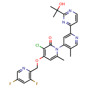 Chemical structure of Zunsemetinib , CAS 1640282-42-3, AChemBlock AD265005