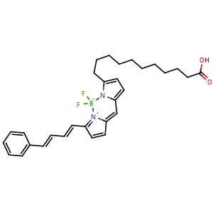 Chemical structure of BODIPY 581/591 C11 , CAS 217075-36-0, AChemBlock AD265023