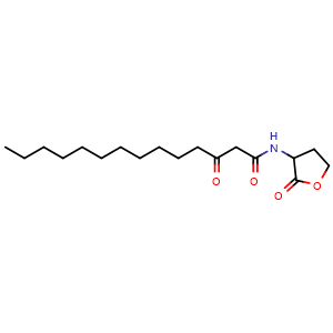 Chemical structure of 3-Oxo-C14-AHL , CAS 503610-29-5, AChemBlock AD265059