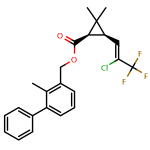 Chemical structure of Bifenthrin , CAS 82657-04-3, AChemBlock AD265077