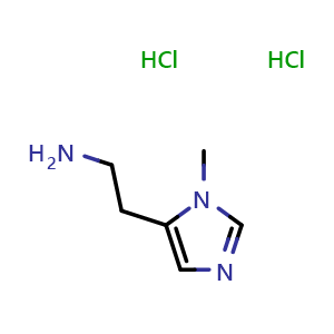 Chemical structure of 3-Methylhistamine dihydrochloride , CAS 36475-47-5, AChemBlock AD265080