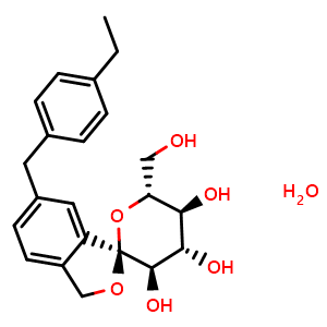Chemical structure of Tofogliflozin (hydrate) , CAS 1201913-82-7, AChemBlock AD265085