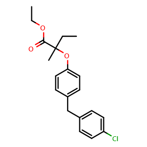 Chemical structure of Beclobrate , CAS 55937-99-0, AChemBlock AD265141
