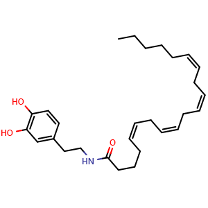 Chemical structure of N-Arachidonyldopamine , CAS 199875-69-9, AChemBlock AD265200