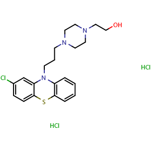 Chemical structure of Perphenazine dihydrochloride , CAS 2015-28-3, AChemBlock AD265228