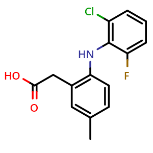 Chemical structure of Lumiracoxib , CAS 220991-20-8, AChemBlock AD265261