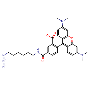 Chemical structure of 5-TAMRA Azide , CAS 1006592-61-5, AChemBlock AD265270