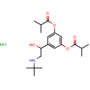 Chemical structure of dl-Ibuterol hydrochloride , CAS 57576-17-7, AChemBlock AD265281