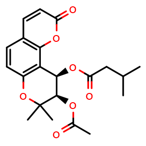 Chemical structure of Suksdorfin , CAS 53023-17-9, AChemBlock AD265301