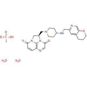Chemical structure of Gepotidacin mesylate dihydrate , CAS 1624306-20-2, AChemBlock AD265334