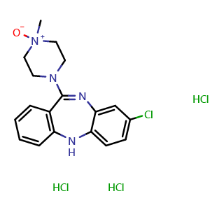 Chemical structure of Clozapine N-oxide dihydrochloride , CAS 2250025-93-3, AChemBlock AD265367