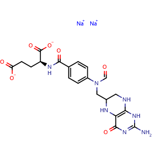 Chemical structure of 10 FTHF disodium , CAS 914800-65-0, AChemBlock AD265424
