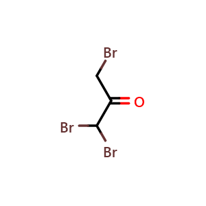 Chemical structure of 1,1,3-Tribromoacetone , CAS 3475-39-6, AChemBlock AD265433