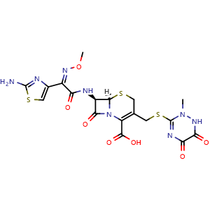 Chemical structure of Ceftriaxone , CAS 73384-59-5, AChemBlock AD265461