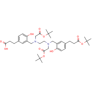 Chemical structure of HBED-CC-tris(tert-butyl ester) , CAS 2097123-80-1, AChemBlock AD265609