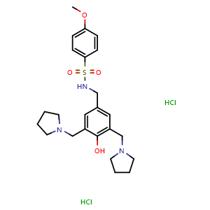 Chemical structure of Sulcardine 2HCl , CAS 343935-48-8, AChemBlock AD265651