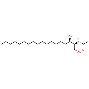 Chemical structure of C2 Dihydro Ceramide (d18:0/2:0) , CAS 13031-64-6, AChemBlock AD265687