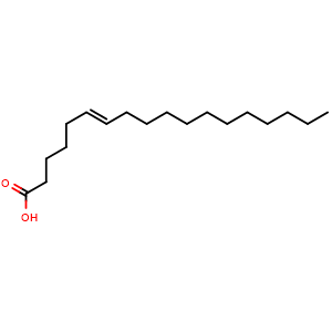 Chemical structure of trans-Petroselinic Acid , CAS 593-40-8, AChemBlock AD265694
