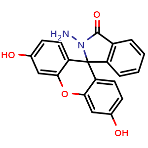 Chemical structure of N-Aminofluorescein , CAS 98907-26-7, AChemBlock AD265727
