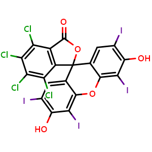 Chemical structure of Rose bengal lactone , CAS 4159-77-7, AChemBlock AD265731
