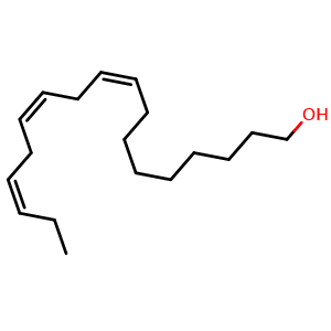 Chemical structure of Linolenyl alcohol , CAS 506-44-5, AChemBlock AD265741
