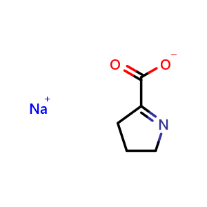 Chemical structure of Pyrroline-5-carboxylate sodium , CAS 72978-16-6, AChemBlock AD265743