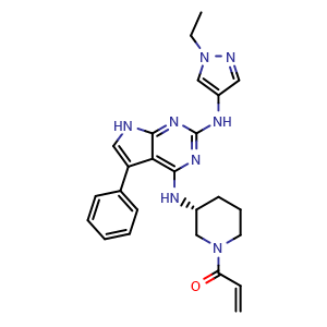 Chemical structure of JAK3/BTK-IN-1 , CAS 2674036-91-8, AChemBlock AD265765