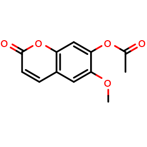 Chemical structure of Scopoletin acetate , CAS 56795-51-8, AChemBlock AD265777