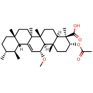 Chemical structure of Acetyl 11alpha-methoxy-beta-boswellic acid , CAS 918548-43-3, AChemBlock AD265778