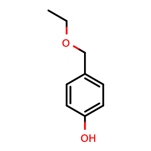 Chemical structure of 4-(Ethoxymethyl)phenol , CAS 57726-26-8, AChemBlock AD265779