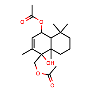 Chemical structure of 6,11-Di-O-acetylalbrassitriol , CAS 110538-20-0, AChemBlock AD265781