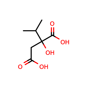 Chemical structure of 2-Isopropylmalic acid , CAS 3237-44-3, AChemBlock AD265802
