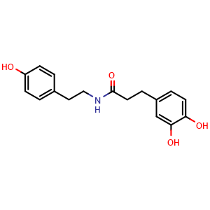Chemical structure of Dihydro-N-Caffeoyltyramine , CAS 501939-19-1, AChemBlock AD265805